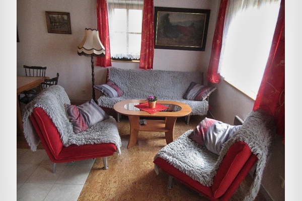 Chalupa Vysočina - obývací pokoj - posezení